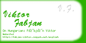 viktor fabjan business card